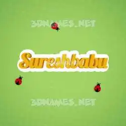 sureshbabu in Ladybugs style - 3D name wallpaper