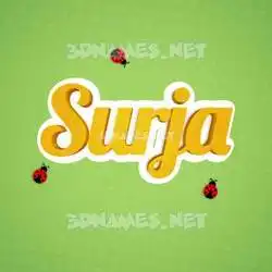 surja in Ladybugs style - 3D name wallpaper