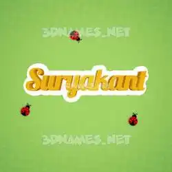 suryakant in Ladybugs style - 3D name wallpaper