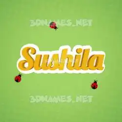 sushila in Ladybugs style - 3D name wallpaper