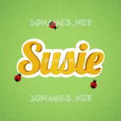 susie in Ladybugs style - 3D name wallpaper
