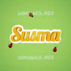susma in Ladybugs style - 3D name wallpaper