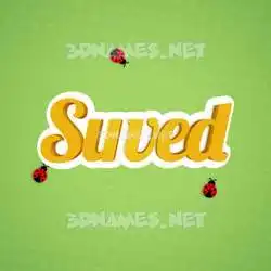suved in Ladybugs style - 3D name wallpaper