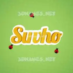 suvho in Ladybugs style - 3D name wallpaper