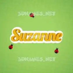 suzanne in Ladybugs style - 3D name wallpaper