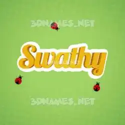 swathy in Ladybugs style - 3D name wallpaper