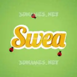 swea in Ladybugs style - 3D name wallpaper