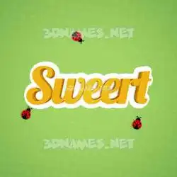 sweert in Ladybugs style - 3D name wallpaper