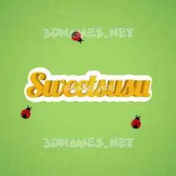 sweetsusu in Ladybugs style - 3D name wallpaper