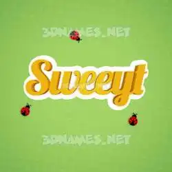sweeyt in Ladybugs style - 3D name wallpaper
