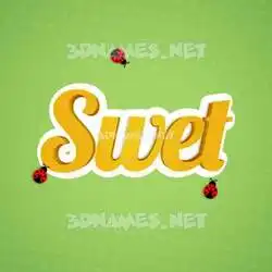 swet in Ladybugs style - 3D name wallpaper