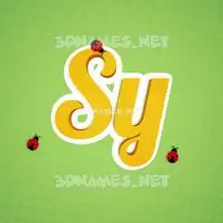 sy in Ladybugs style - 3D name wallpaper
