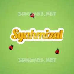 syahmizal in Ladybugs style - 3D name wallpaper