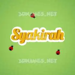 syakirah in Ladybugs style - 3D name wallpaper
