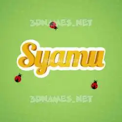 syamu in Ladybugs style - 3D name wallpaper