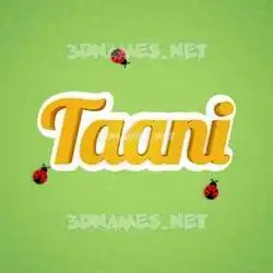 taani in Ladybugs style - 3D name wallpaper