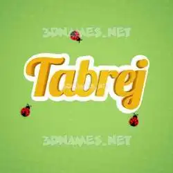 tabrej in Ladybugs style - 3D name wallpaper