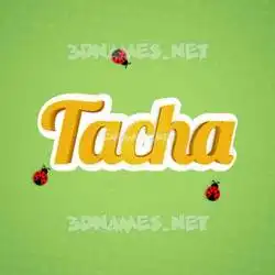 tacha in Ladybugs style - 3D name wallpaper