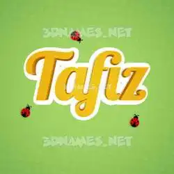 tafiz in Ladybugs style - 3D name wallpaper