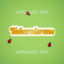 tahernisreen in Ladybugs style - 3D name wallpaper