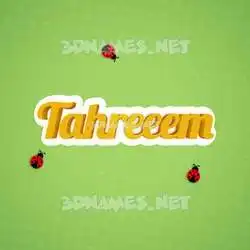 tahreeem in Ladybugs style - 3D name wallpaper