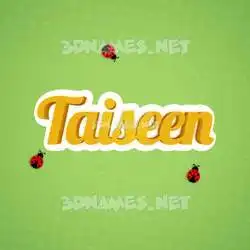 taiseen in Ladybugs style - 3D name wallpaper