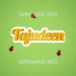 tajudeen in Ladybugs style - 3D name wallpaper
