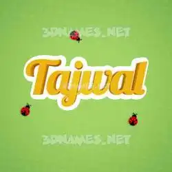 tajwal in Ladybugs style - 3D name wallpaper
