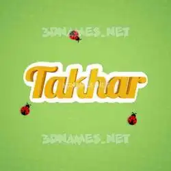 takhar in Ladybugs style - 3D name wallpaper