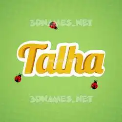 talha in Ladybugs style - 3D name wallpaper
