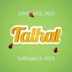 talhat in Ladybugs style - 3D name wallpaper
