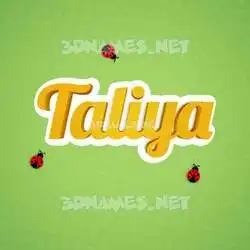 taliya in Ladybugs style - 3D name wallpaper