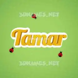 tamar in Ladybugs style - 3D name wallpaper