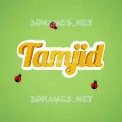 tamjid in Ladybugs style - 3D name wallpaper