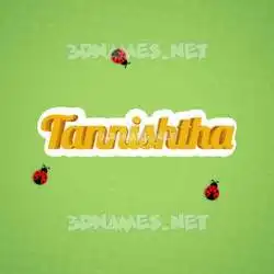 tannishtha in Ladybugs style - 3D name wallpaper