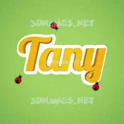 tany in Ladybugs style - 3D name wallpaper