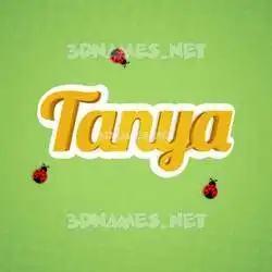 tanya in Ladybugs style - 3D name wallpaper