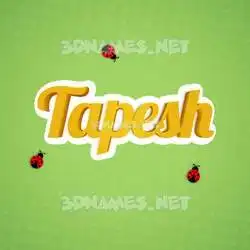 tapesh in Ladybugs style - 3D name wallpaper