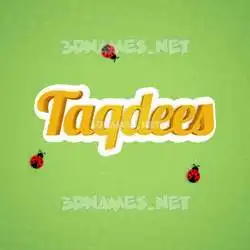 taqdees in Ladybugs style - 3D name wallpaper