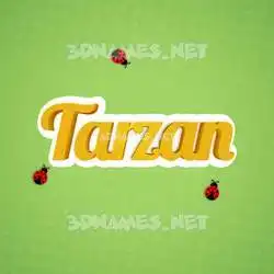 tarzan in Ladybugs style - 3D name wallpaper