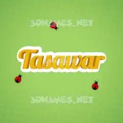 tasawar in Ladybugs style - 3D name wallpaper