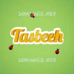 tasbeeh in Ladybugs style - 3D name wallpaper