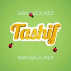 tashif in Ladybugs style - 3D name wallpaper