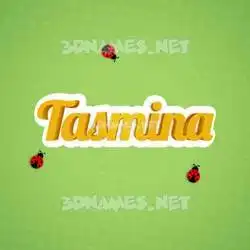 tasmina in Ladybugs style - 3D name wallpaper