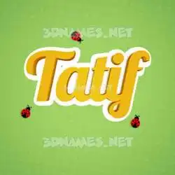 tatif in Ladybugs style - 3D name wallpaper