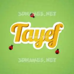tayef in Ladybugs style - 3D name wallpaper