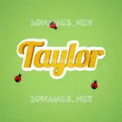 taylor in Ladybugs style - 3D name wallpaper