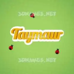 taymaur in Ladybugs style - 3D name wallpaper