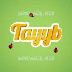 tayyb in Ladybugs style - 3D name wallpaper