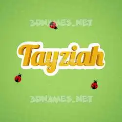 tayziah in Ladybugs style - 3D name wallpaper